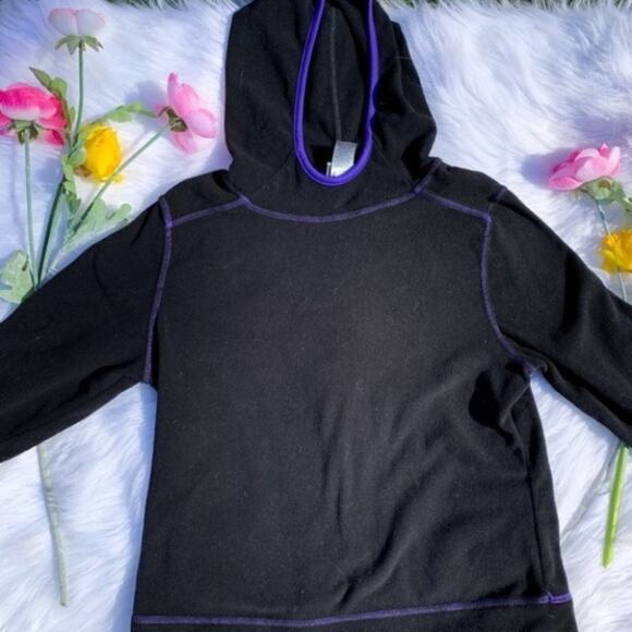 Champion C9 Fleece Hood Purple Black Top - Picture 1 of 6